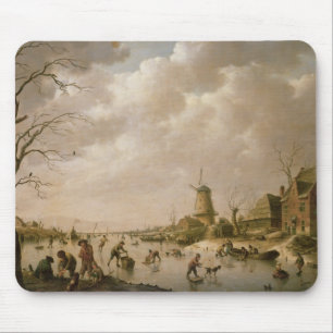 Skaters on a Frozen Canal, 1779 Mouse Pad