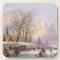 Skaters on a Frozen River before Windmills (oil on