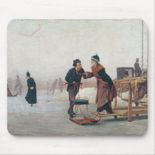 Skaters on Lake Valentino Mouse Pad