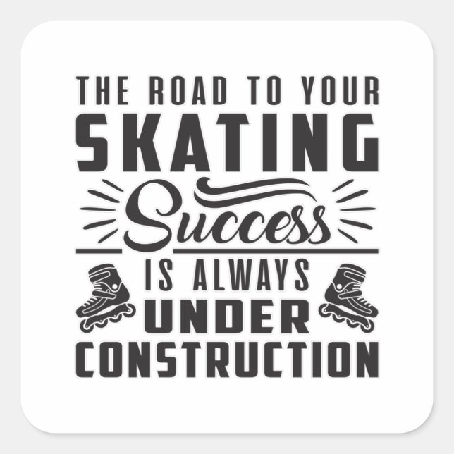 Skates Inline Skating Skating Inliner Gift Idea Square Sticker (Front)