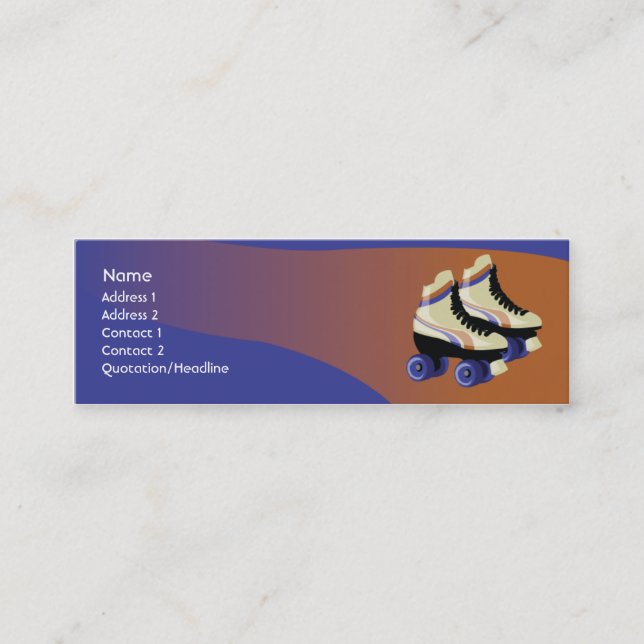 Skates - Skinny Mini Business Card (Front)