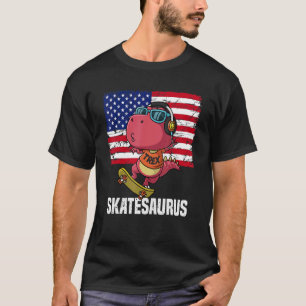 Skatesaurus Tyrannosaurus Skateboard Trex Skater D T-Shirt
