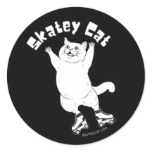Skatey Cat Sticker