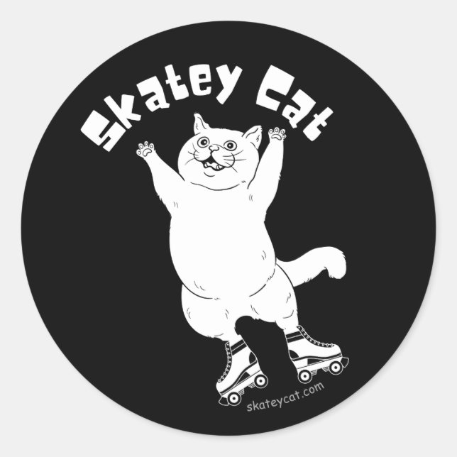 Skatey Cat Sticker (Front)