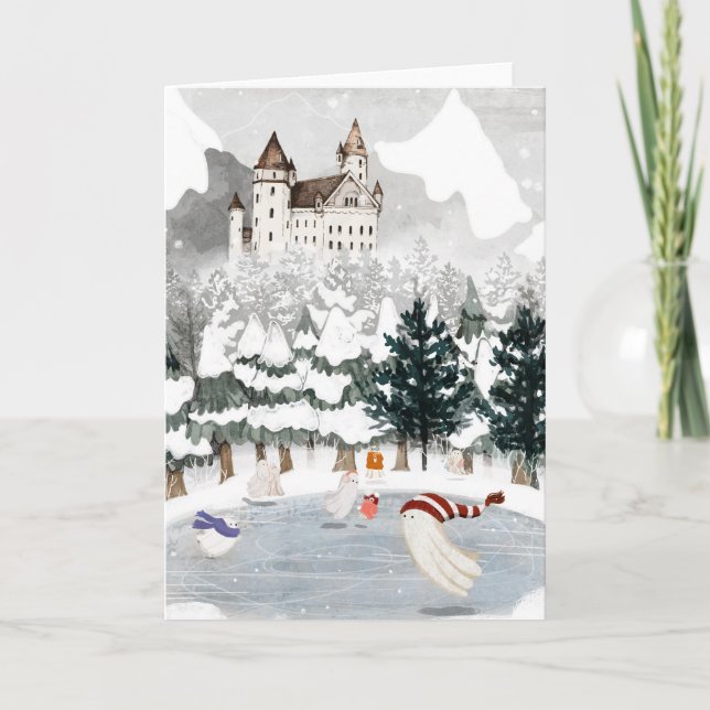 Skating Away Holiday Card (Front)