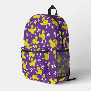 Skating Chick Text Printed Backpack