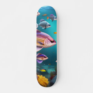 Skating Corals And Colored Fish Skateboard