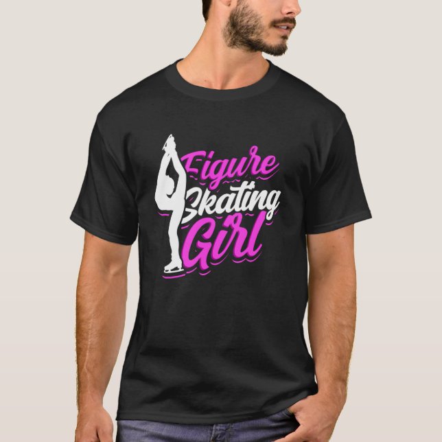skating figure girl u2013 Girl ice skating T-Shirt (Front)