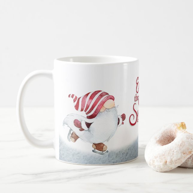 Skating Gnomes Coffee Mug (With Donut)