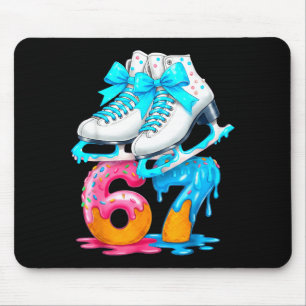 Skating Ice Cream Drip Number 67 Player 67th Birth Mouse Pad
