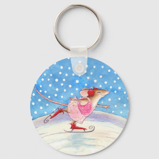 Skating mouse keychain (Front)