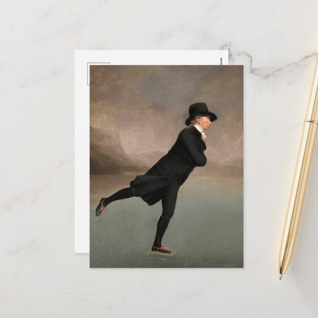 Skating on Duddingston Loch by Henry Raeburn Holiday Postcard (Front/Back In Situ)