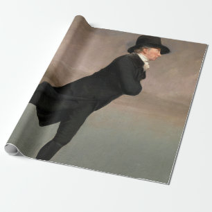 Skating on Duddingston Loch by Henry Raeburn Wrapping Paper