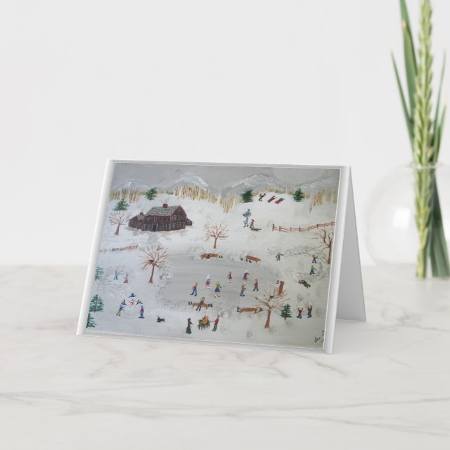 Skating on Silver Pond Card (Front)