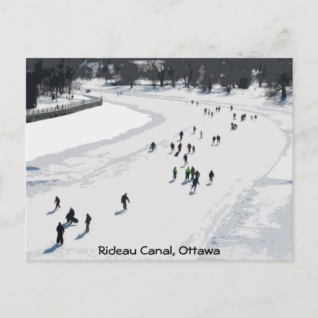 Skating on the Rideau Canal - Postcard (Front)