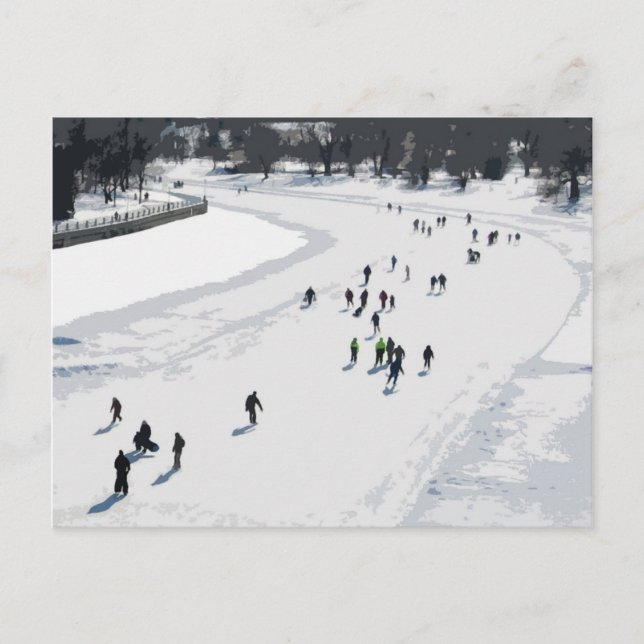 Skating on the Rideau Canal - Postcard (Front)
