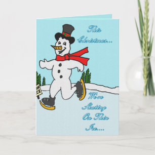 Skating on Thin Ice Holiday Card