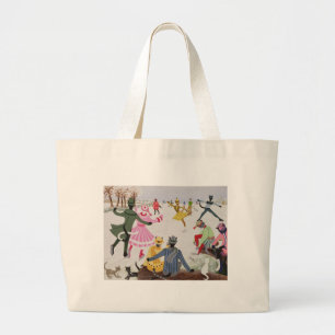 Skating on Thin Ice Large Tote Bag