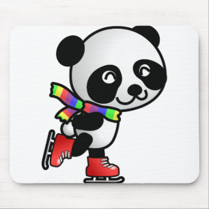Skating Panda Mouse Pad