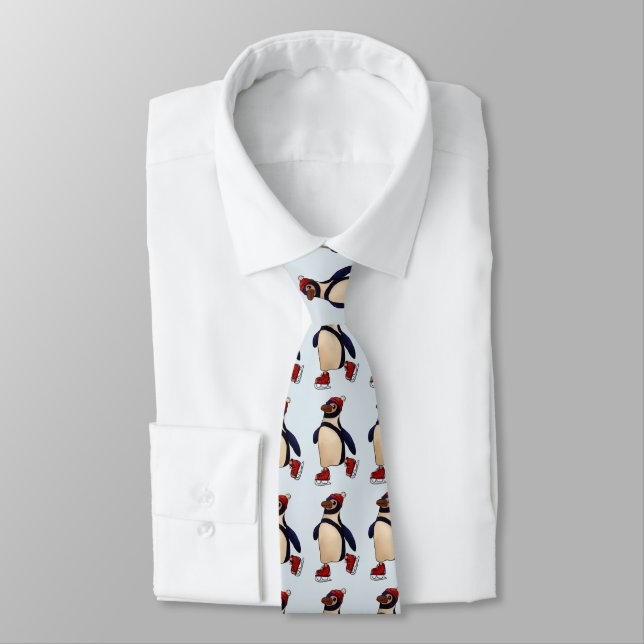 skating penguin tie (Tied)