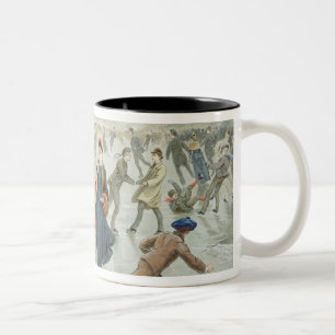 Skating, published by L. Prang and Co. Two-Tone Coffee Mug
