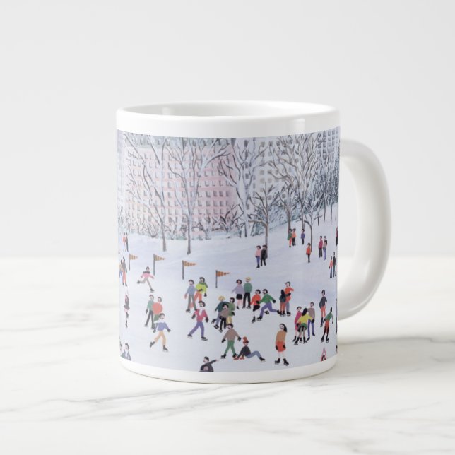 Skating Rink Central Park New York 1994 Large Coffee Mug (Front Right)