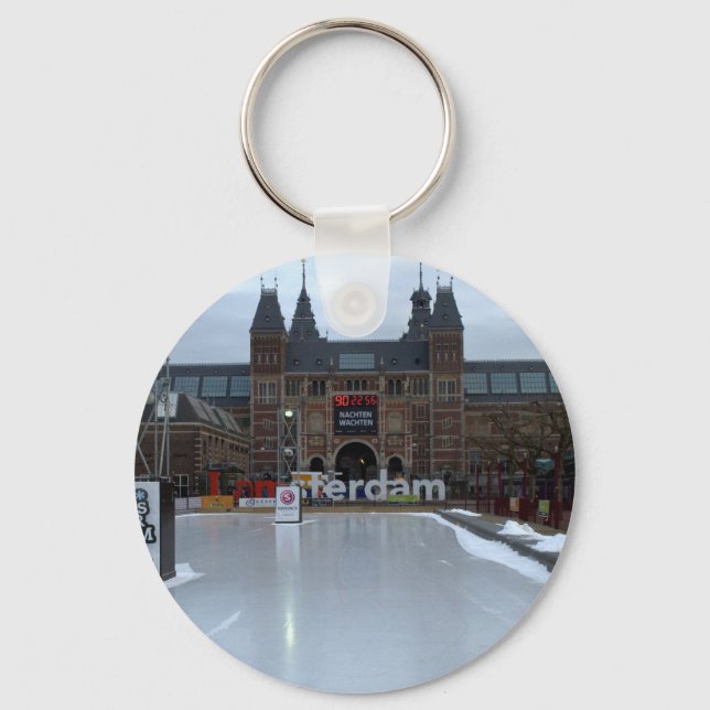 Skating rink, Museumplein, Amsterdam Key Ring (Front)