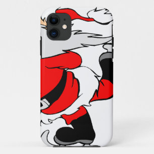 Skating Santa Claus on Christmas iPhone 11 Case
