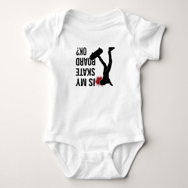 Skating Skateboarding Blood Skateboard Skater Baby Bodysuit (Front)
