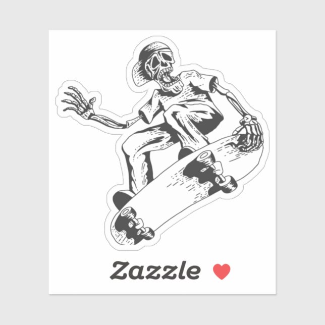 Skating Skeleton play skateboard (Sheet)