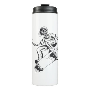 Skating Skeleton play skateboard Thermal Tumbler