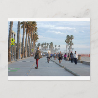 skating to venice beach postcard