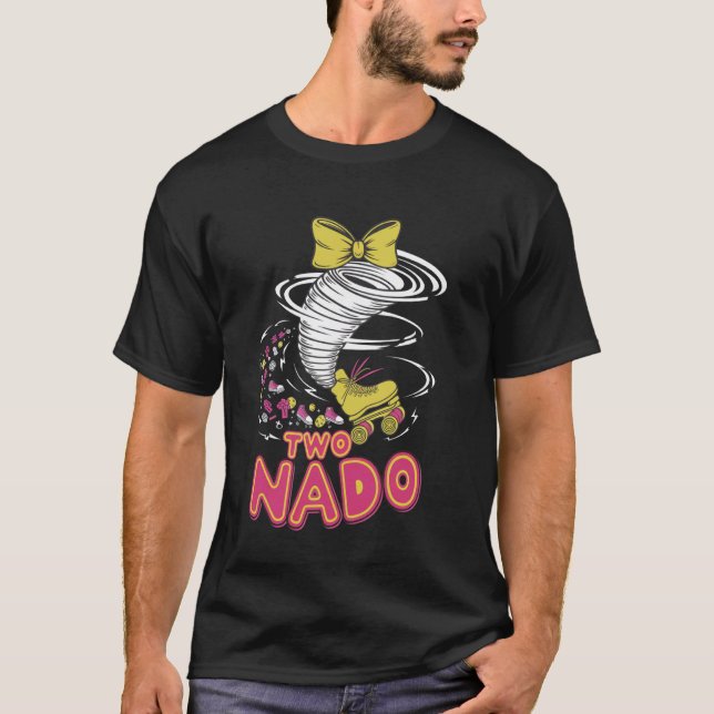 Skating Tornado With Big Bow Art T-Shirt (Front)