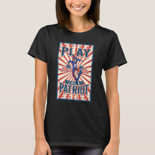 Skating Uncle Sam 4th Of July Boys Kids American F T-Shirt