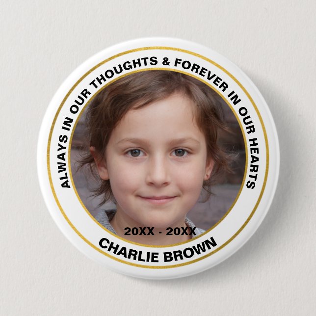 Skaymarts | Always in Our Thought & Hearts 7.5 Cm Round Badge (Front)