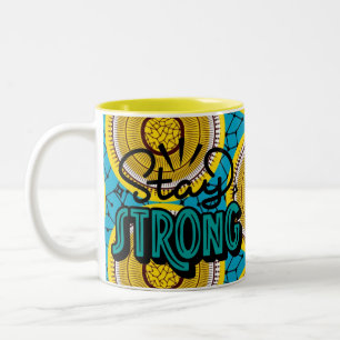 SKAYMARTS   Calligraphic Yellow Afriprints Mug