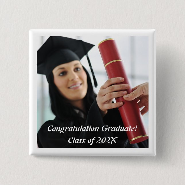 Skaymarts | Congratulations To Our Graduate 202X 15 Cm Square Badge (Front)