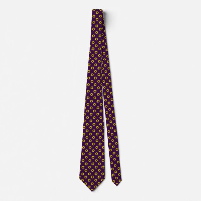 Skaymarts Dark Violet Color Sunflower Neck Tie (Front)
