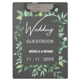Skaymarts | Elegant Floral Wedding Guest Clipboard