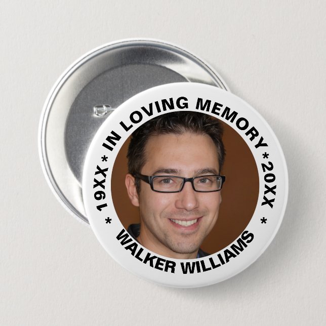 Skaymarts | In Loving Memory Of A Loved One 7.5 Cm Round Badge (Front & Back)