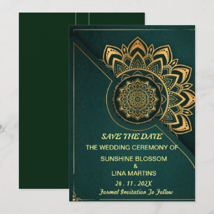 Skaymarts Mandala Calligraphic Script Save The Date
