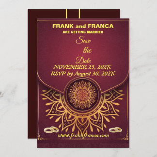 Skaymarts | Mandala Calligraphic Unique Script Sav Save The Date