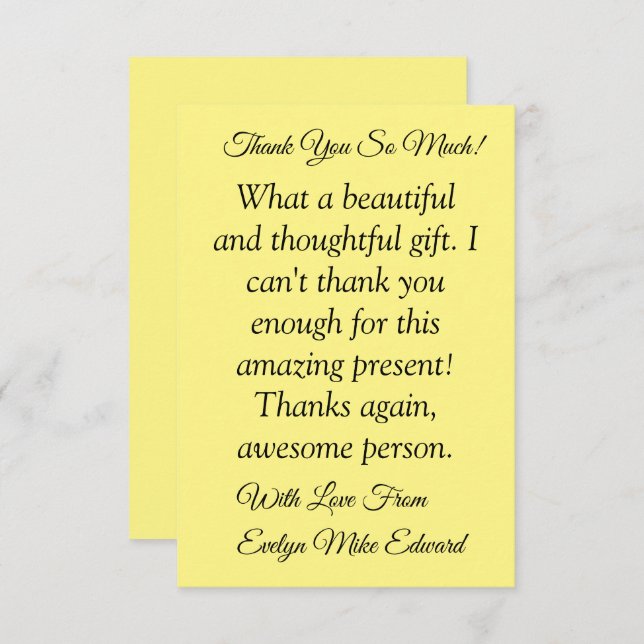 Skaymarts | Perfect Lovely Thank You Card (Front/Back)