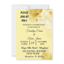 Skaymarts | Romantic Yellow Botanical Wedding Invi