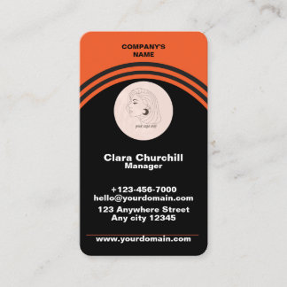 Skaymarts | Simple Black Orange Professional  Business Card