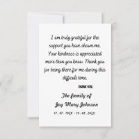 Skaymarts | Simple Difficult Time Thank You Note