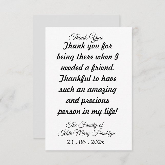 Skaymarts | Special Thank You Script Card (Front/Back)