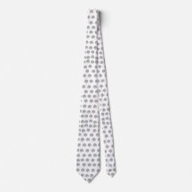Skaymarts White Colour Black Signal Neck Tie