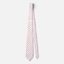 Skaymarts White Colour Red Hearty Design Neck Tie