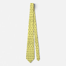 Skaymarts Yellow Color Black Signal Neck Tie